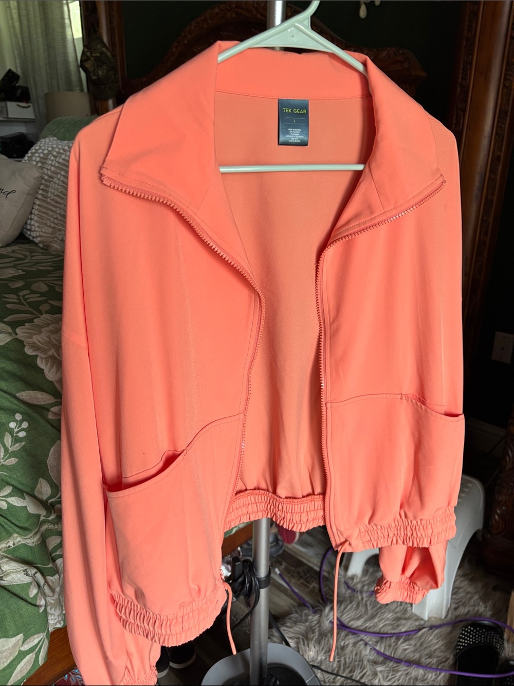 tek gear Coral Zip-Front Bomber Jacket